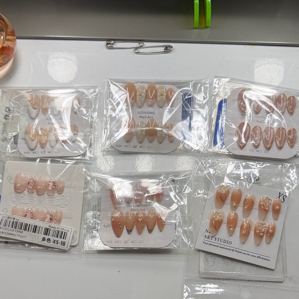 Assorted Nude Press-On Nails